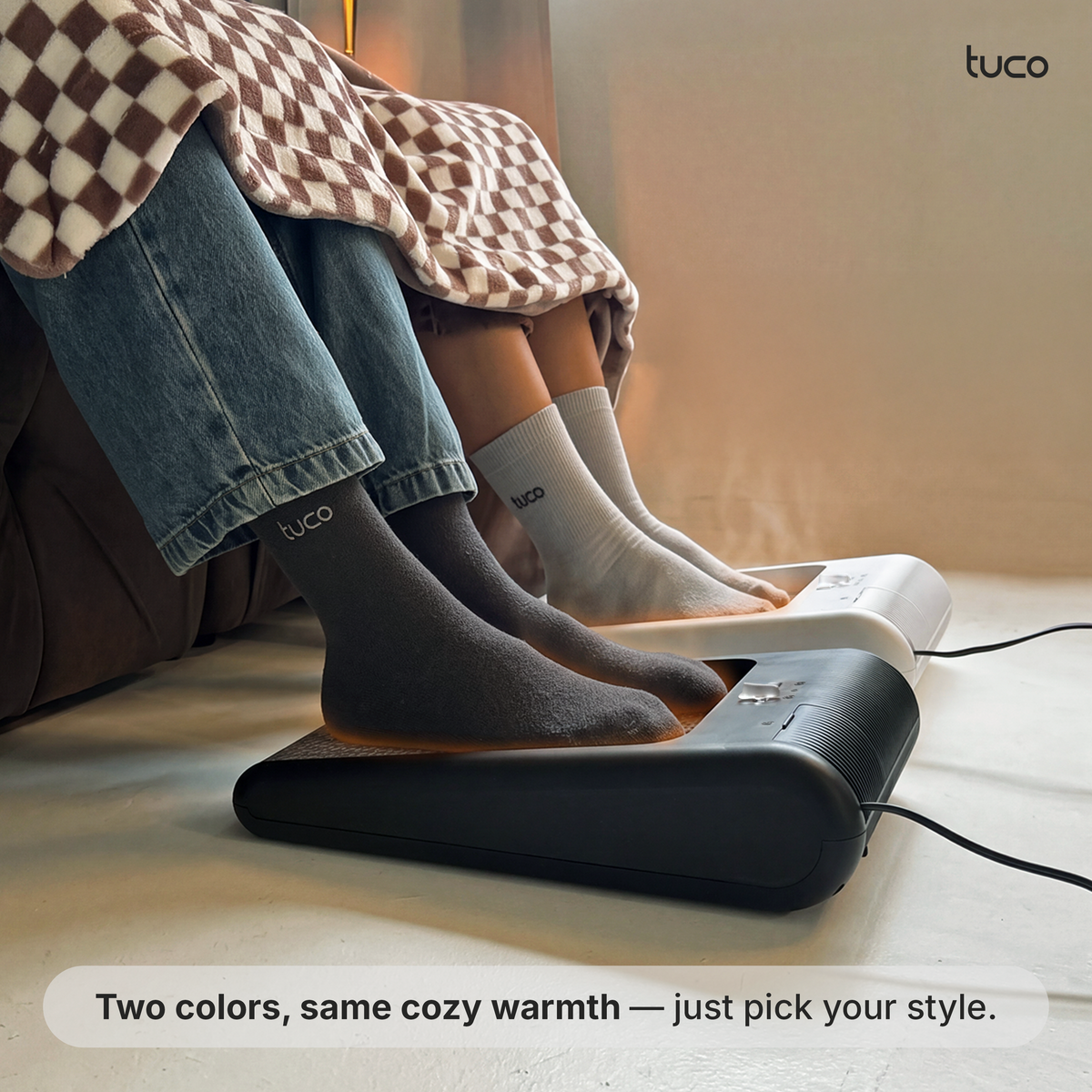 TUCO Foot Warmer in two colors, Dark and Light
