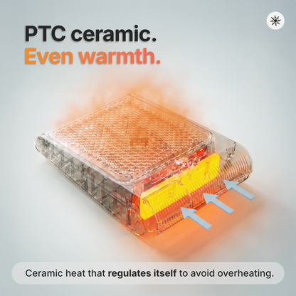 PTC ceramic heating element: even warmth that regulates itself