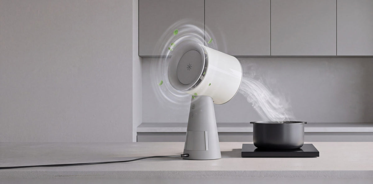 TUCO portable range hoods in white and black